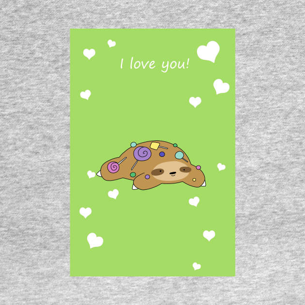 "I Love You" Candy Sloth by saradaboru